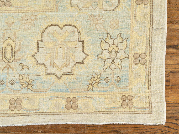 Hand knotted WOOL OUSHAK 9'9" x 10'