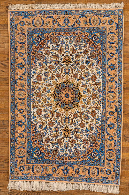 WOOL, ISFAHAN, BEIGE (Rectangle) Origin: Iran , Hand,knotted