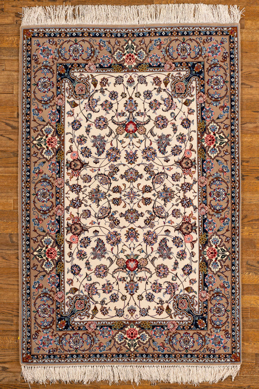 WOOL, ISF, IVORY (Rectangle) Origin: Iran , Hand,knotted