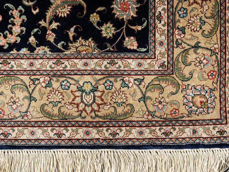 Hand knotted SILK KASHAN 3' x 5'