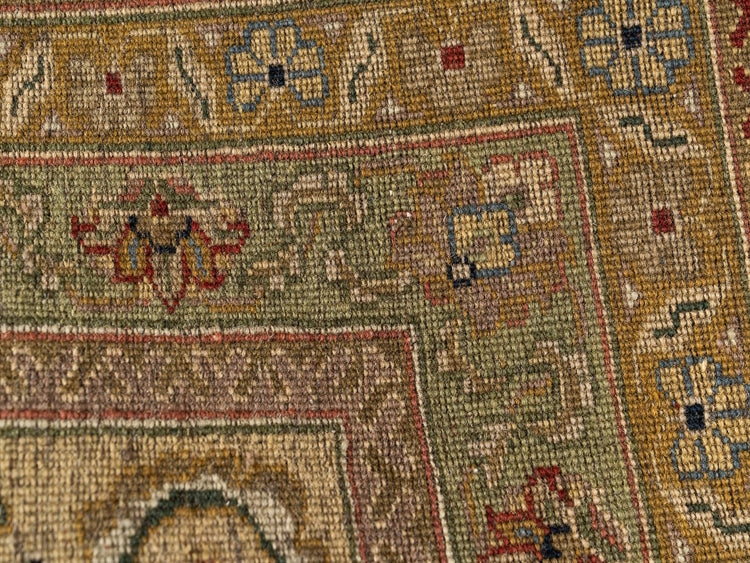 Hand knotted WOOL KASHAN 12'1" x 14'7"