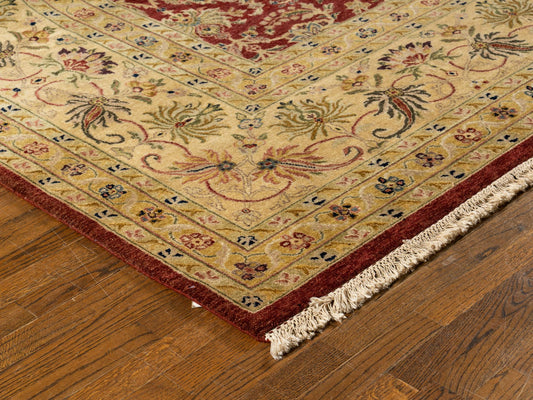 Hand knotted WOOL TABRIZ 12'3" x 14'8"