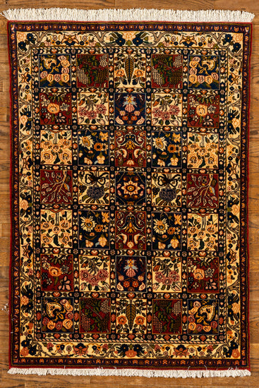 WOOL, BACTIARY, EARTH TONES (Rectangle) Origin: IRAN , Hand,knotted