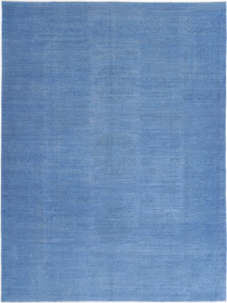 Hand Knotted Overdyed Wool Rug - 8'10'' x 12'1''