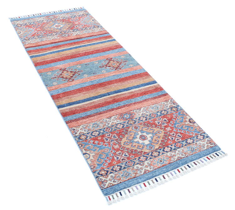 Hand Knotted Khurjeen Wool Rug - 2'7'' x 3'10''