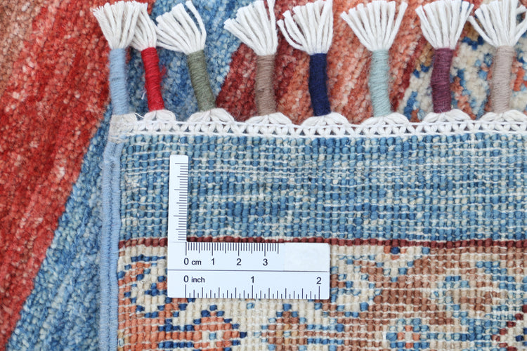 Hand Knotted Khurjeen Wool Rug - 2'7'' x 3'10''