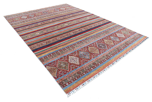 Hand Knotted Khurjeen Wool Rug - 8'1'' x 11'0''