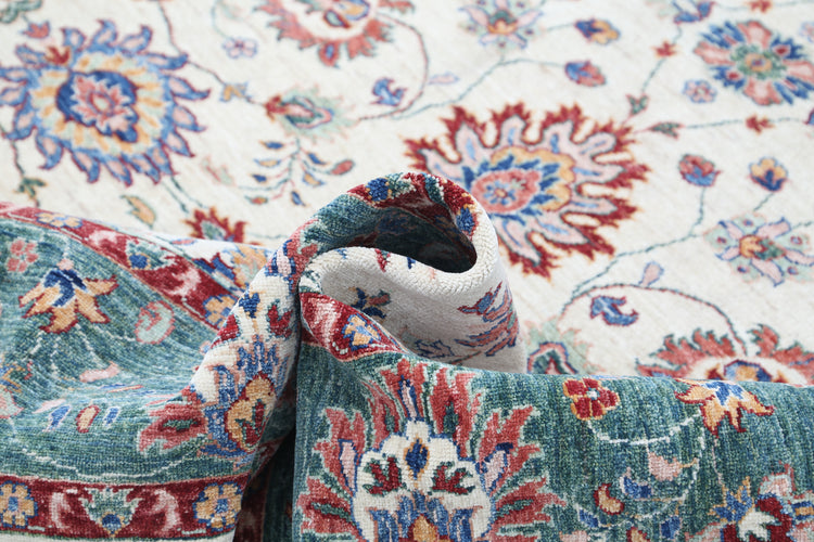 Hand Knotted Ziegler Farhan Wool Rug - 6'8'' x 9'2''