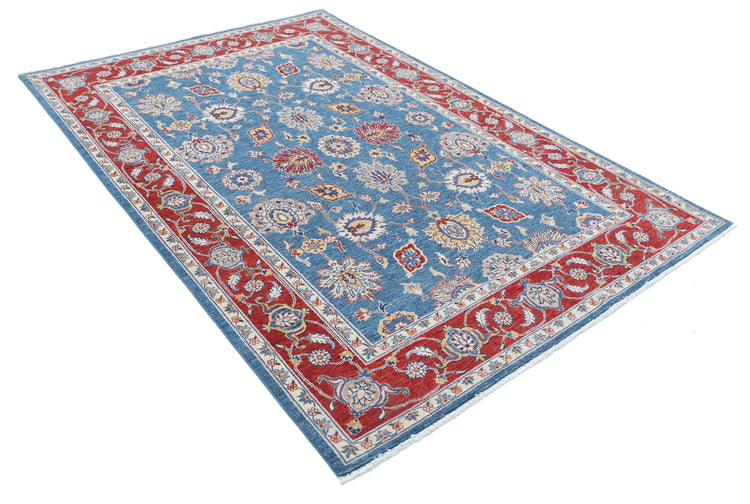 Hand Knotted Ziegler Farhan Wool Rug - 5'4'' x 7'10''