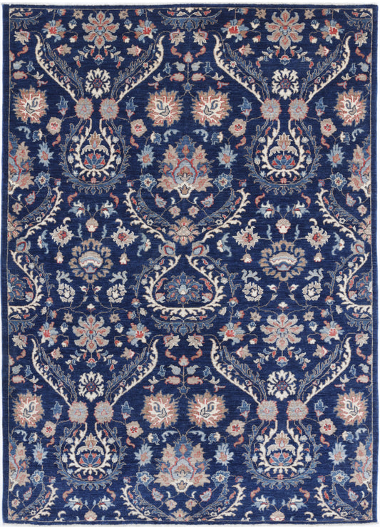 Hand Knotted Artemix Wool Rug - 5'4'' x 7'6''