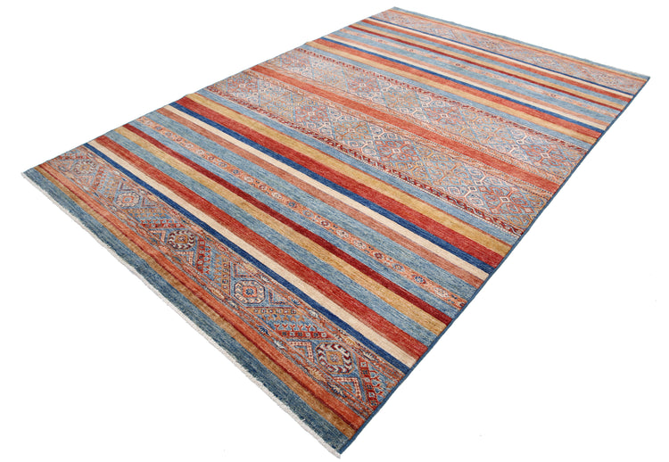Hand Knotted Khurjeen Wool Rug - 6'9'' x 10'0''