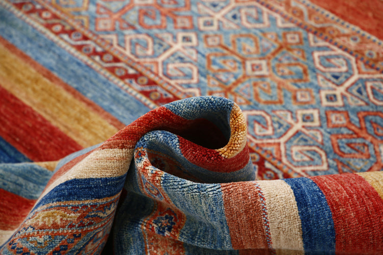 Hand Knotted Khurjeen Wool Rug - 6'9'' x 10'0''