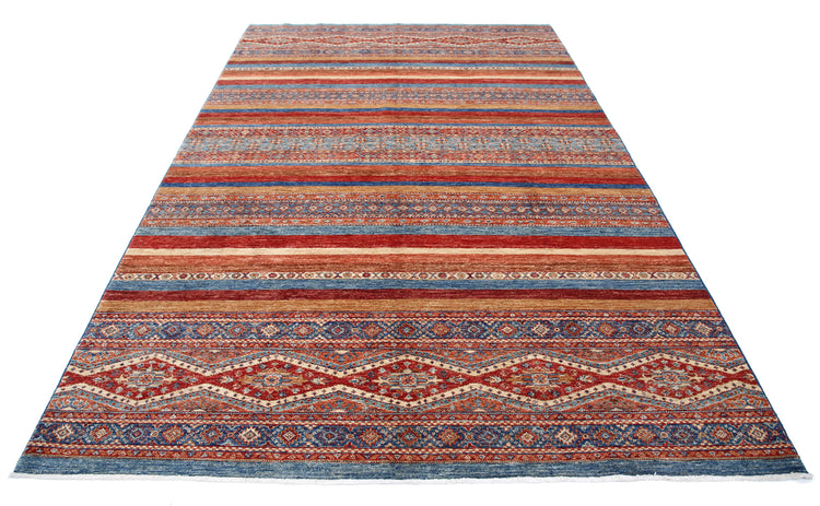 Hand Knotted Khurjeen Wool Rug - 6'7'' x 10'0''