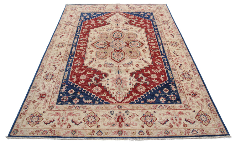 Hand Knotted Ziegler Farhan Wool Rug - 5'7'' x 7'9''