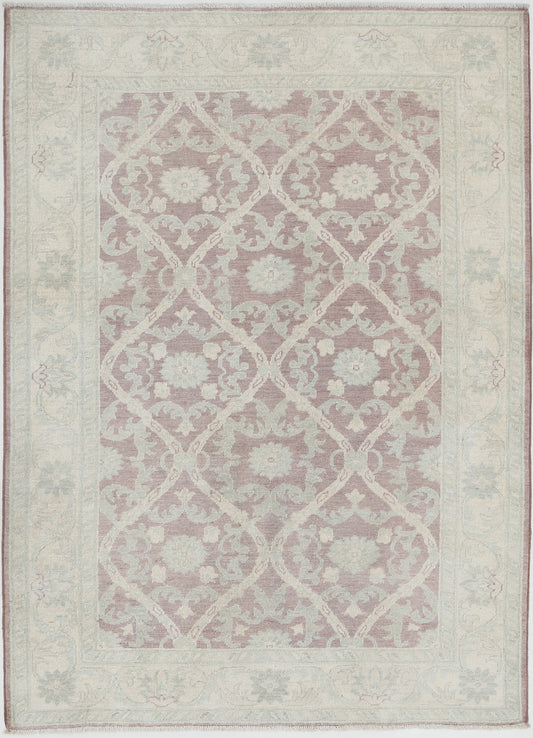 Hand Knotted Serenity Wool Rug - 4'2'' x 5'9''