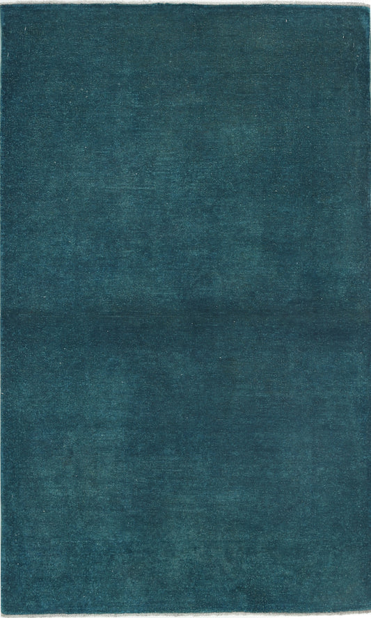 Hand Knotted Overdyed Wool Rug - 3'0'' x 4'11''