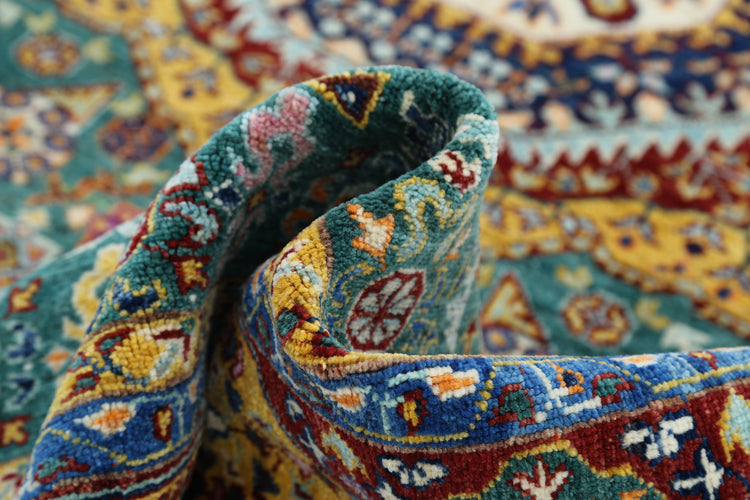 Hand Knotted Mamluk Wool Rug - 6'9'' x 9'6''