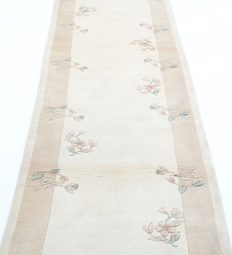 Hand Knotted Chinese Wool Rug - 2'6'' x 10'4''