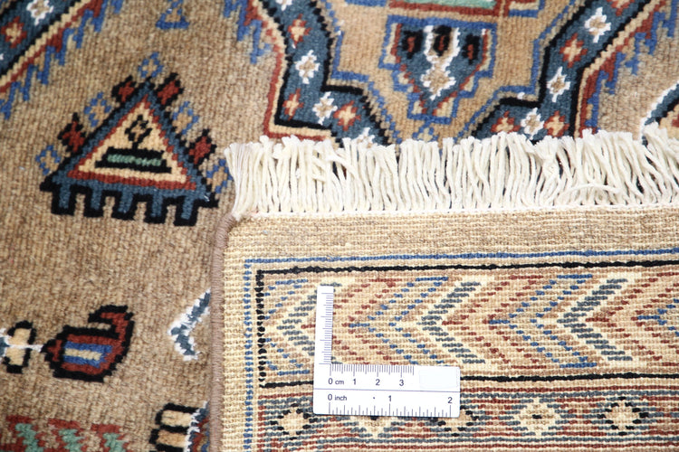 Hand Knotted Tribal Jaldar Fine Wool & Silk Rug - 4'6'' x 6'9''
