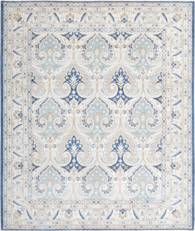 Hand Knotted Ziegler Wool Rug - 8' 2