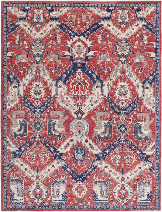 Hand Knotted Artemix Wool Rug - 7'8'' x 9'11''