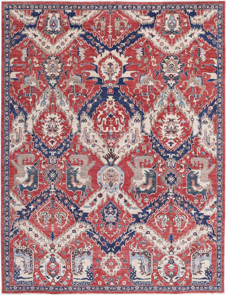 Hand Knotted Artemix Wool Rug - 7'8'' x 9'11''