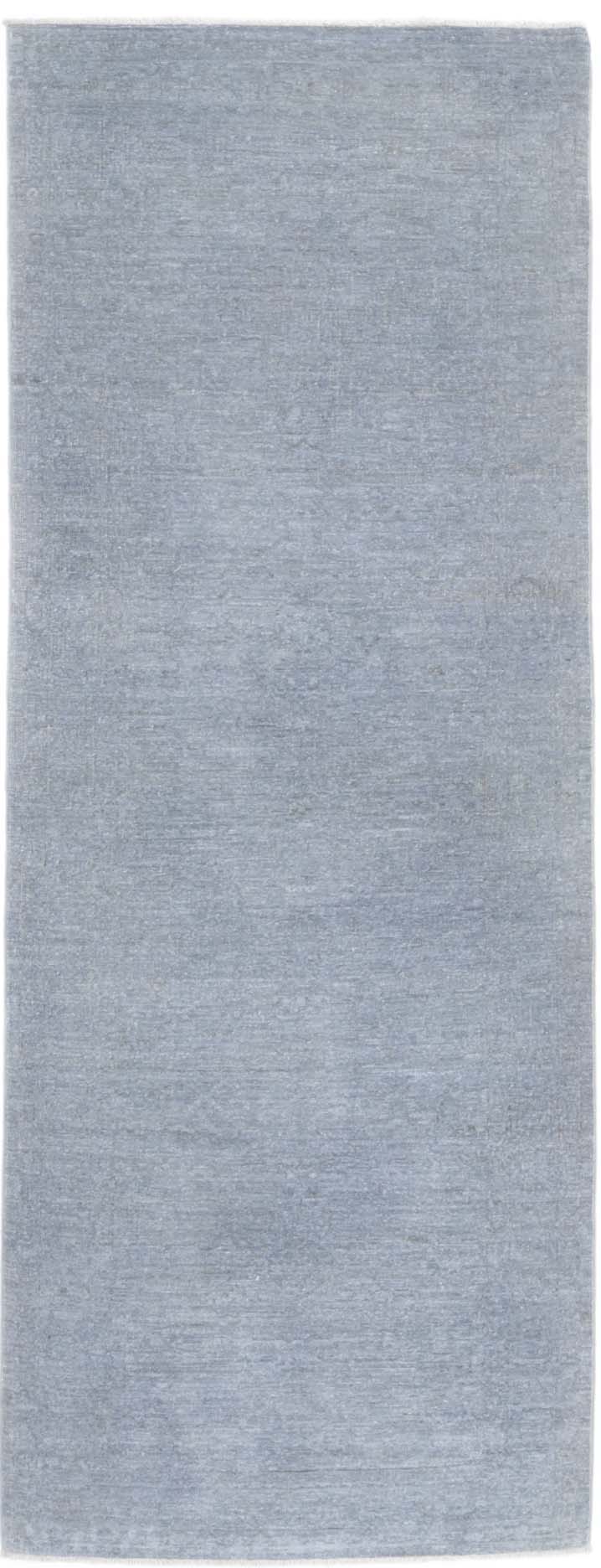 Hand Knotted Overdyed Wool Rug - 2'8'' x 7'7''