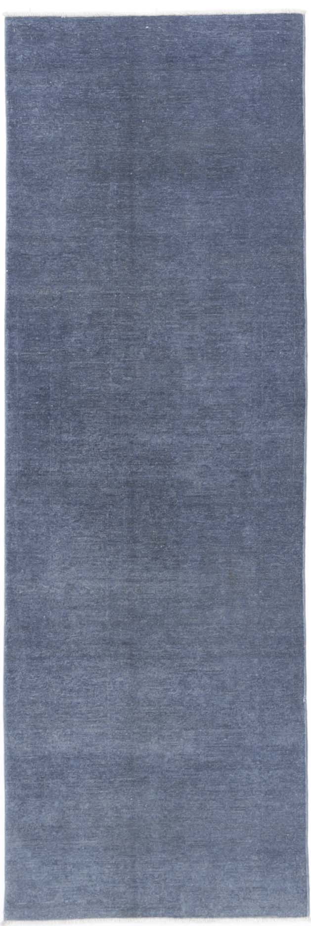 Hand Knotted Overdyed Wool Rug - 2'5'' x 8'0''
