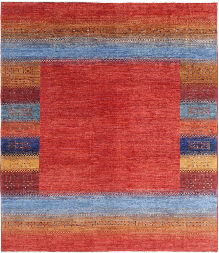 Hand Knotted Gabbeh Wool Rug - 8'4'' x 9'8''