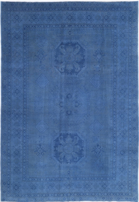 Hand Knotted Overdyed Wool Rug - 7'6'' x 10'10''