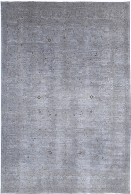 Hand Knotted Overdyed Wool Rug - 11'9'' x 17'9''