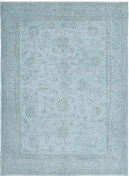 Hand Knotted Overdyed Wool Rug - 9'11'' x 13'10''