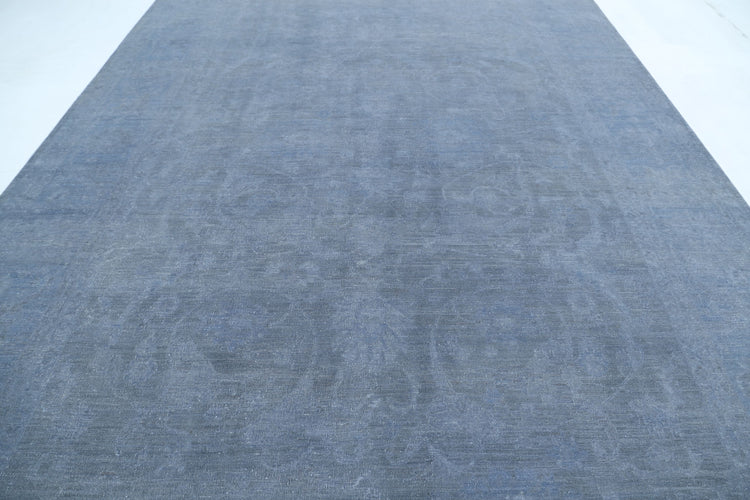 Hand Knotted Overdyed Wool Rug - 9'10'' x 13'8''