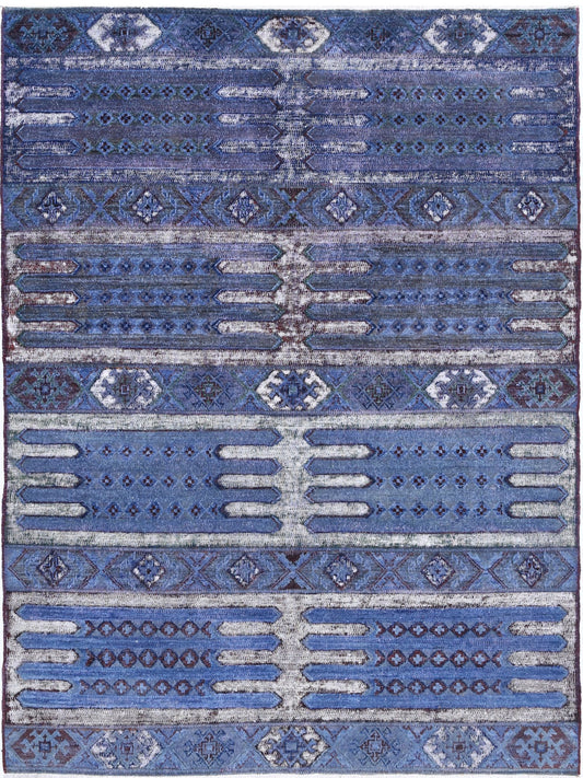 Hand Knotted Onyx Wool Rug - 4'11'' x 6'7''