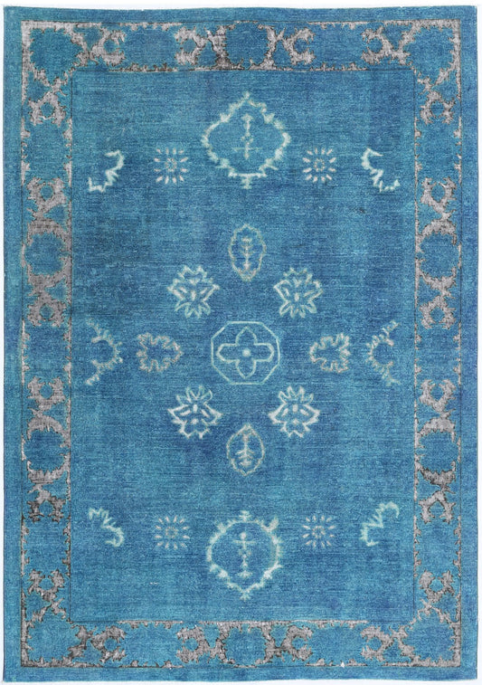 Hand Knotted Onyx Wool Rug - 5'11'' x 8'6''