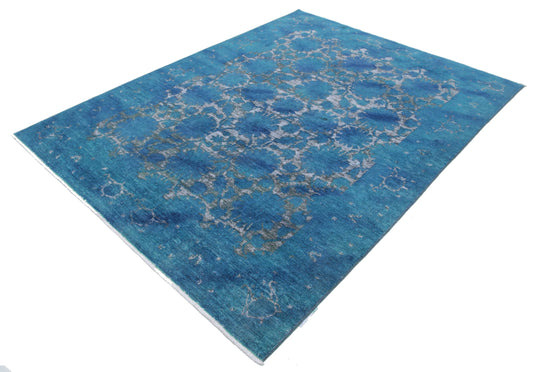 Hand Knotted Onyx Wool Rug - 6'1'' x 8'1''