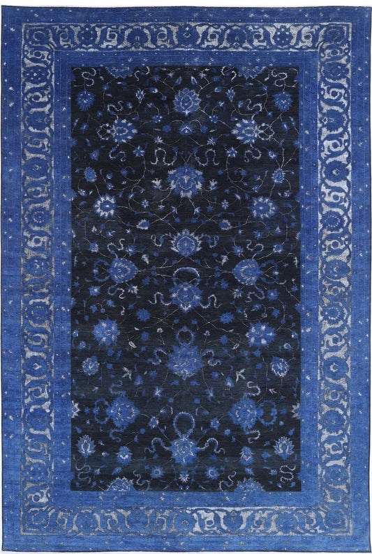 Hand Knotted Onyx Wool Rug - 11'8'' x 17'2''