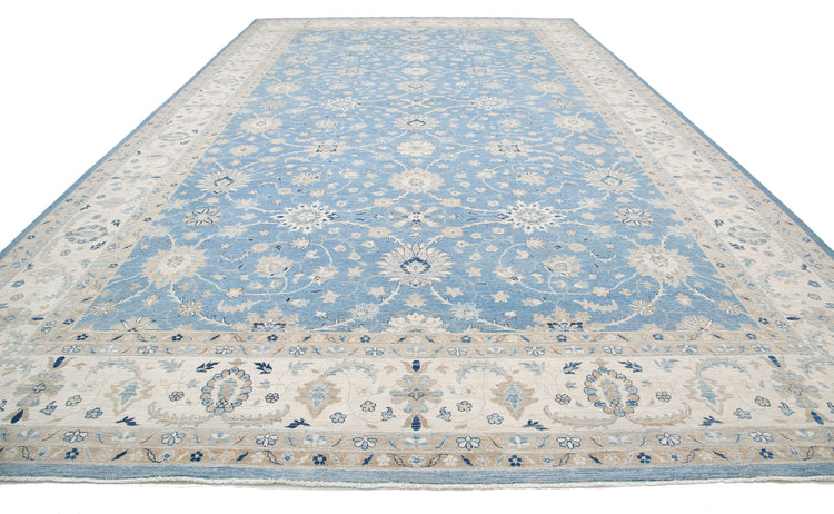 Hand Knotted Serenity Wool Rug - 13'3'' x 21'9''