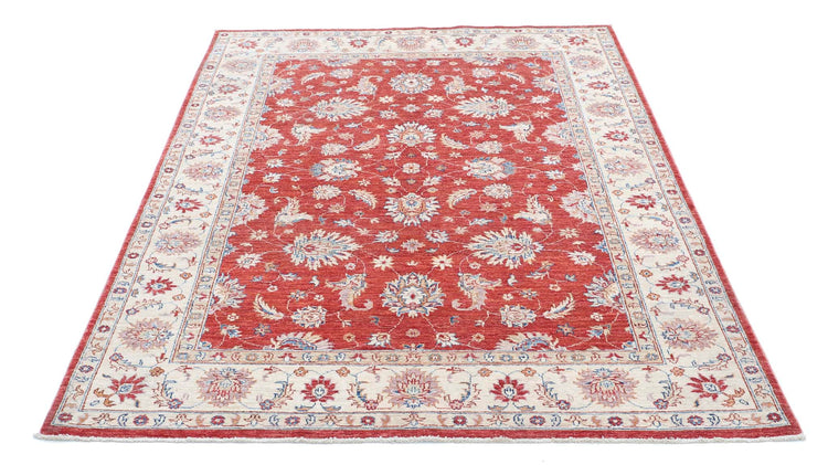 Hand Knotted Ziegler Farhan Wool Rug - 5'0'' x 6'9''
