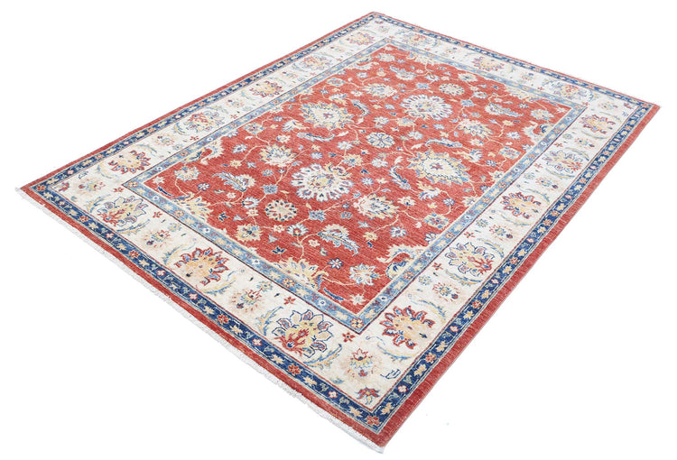 Hand Knotted Ziegler Farhan Wool Rug - 5'0'' x 6'8''