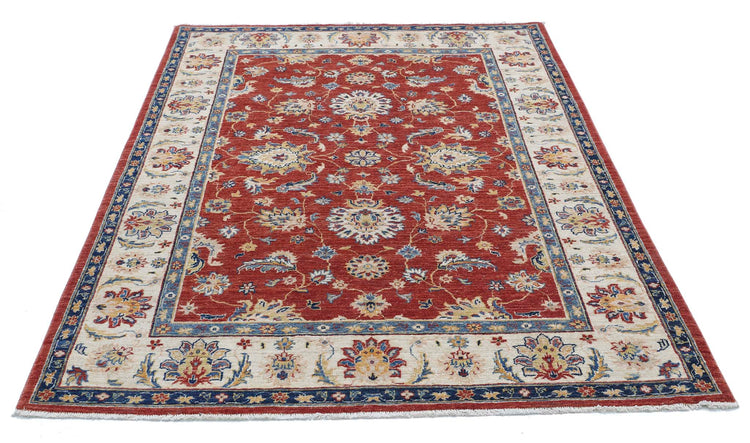 Hand Knotted Ziegler Farhan Wool Rug - 5'0'' x 6'8''