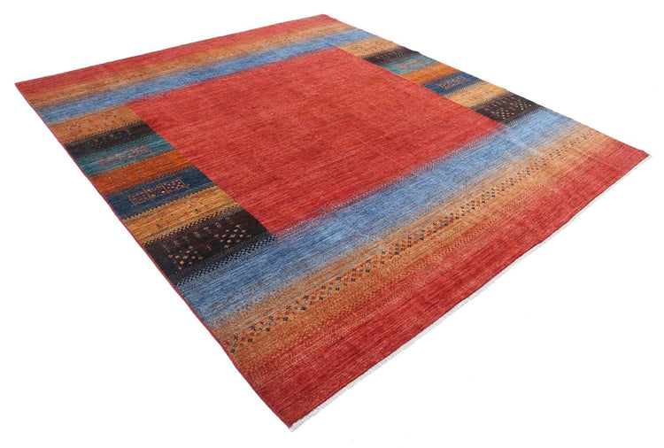 Hand Knotted Gabbeh Wool Rug - 8'4'' x 9'7''