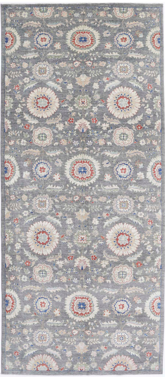 Hand Knotted Artemix Wool Rug - 5'0'' x 11'8''