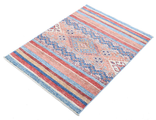 Hand Knotted Khurjeen Wool Rug - 2'8'' x 3'8''