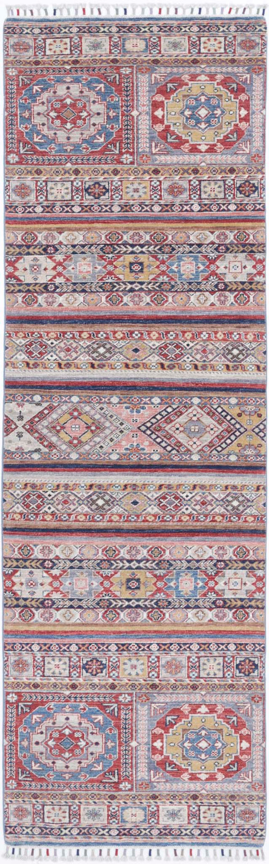 Hand Knotted Khurjeen Wool Rug - 2'9'' x 9'8''