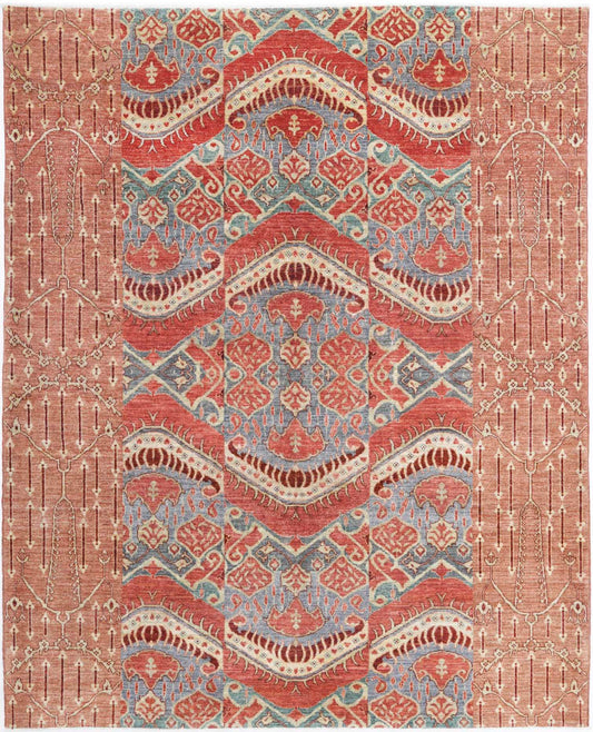 Hand Knotted Artemix Wool Rug - 6'9'' x 8'4''