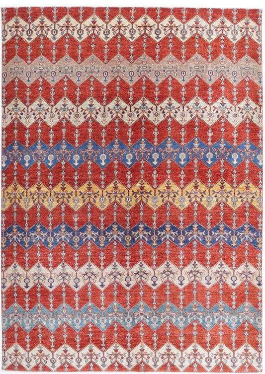 Hand Knotted Artemix Wool Rug - 5'6'' x 7'10''
