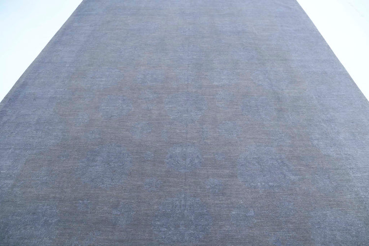 Hand Knotted Overdyed Wool Rug - 9'10'' x 13'1''