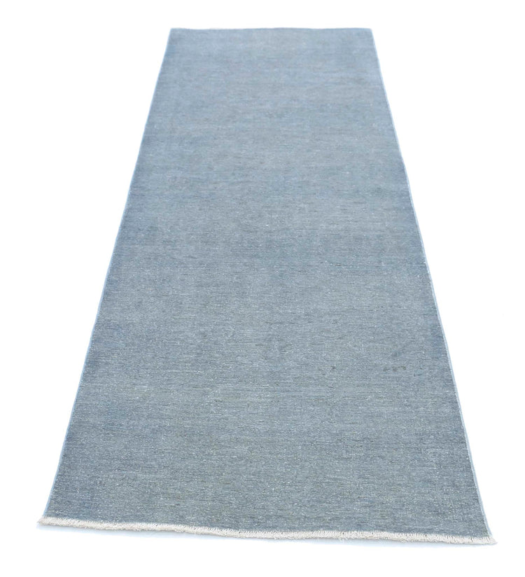 Hand Knotted Overdyed Wool Rug - 2'9'' x 7'10''