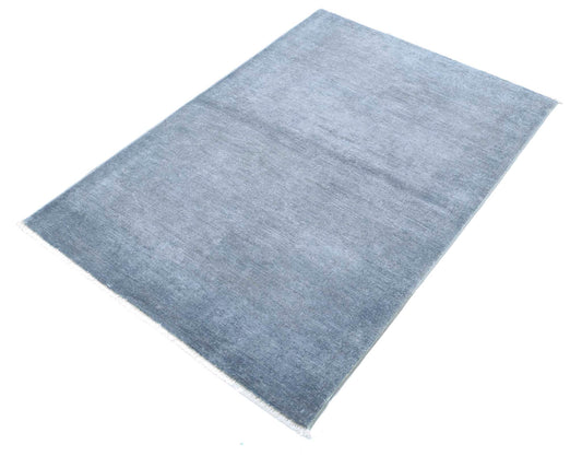 Hand Knotted Overdyed Wool Rug - 3'3'' x 4'10''